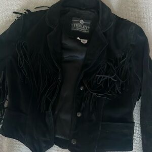 Black Suede Fringe Jacket
